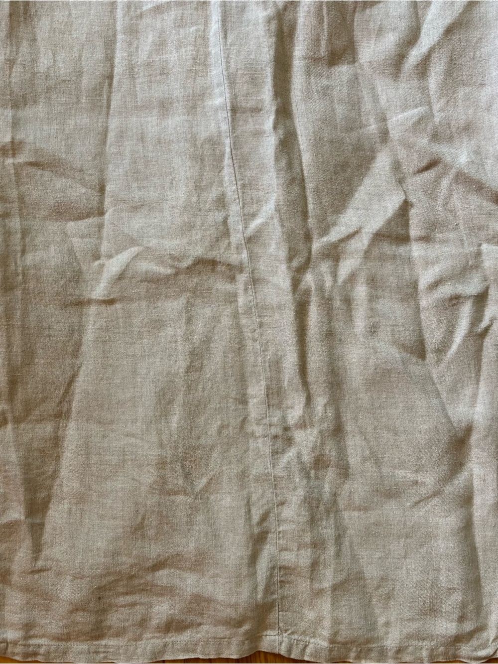 Vintage Gap Linen Tan V Neck Wrap Style Midi Dress - Picture 9 of 11